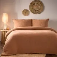 Ribble King Size Duvet Cover Set - Orange, Cotton