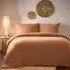 Ribble Super King Size Duvet Cover Set - Pecan, Cotton