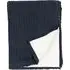 Ronan Sherpa Waffle Fleece Throw - Black, Cotton