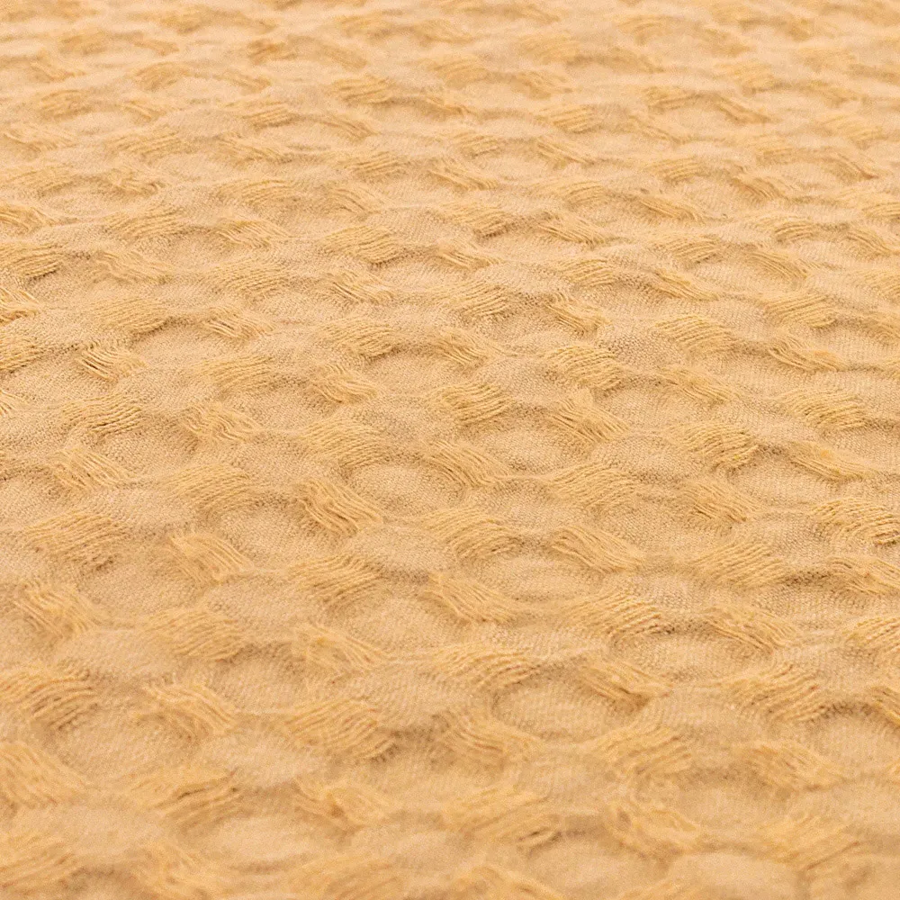 Ronan Sherpa Waffle Fleece Throw - Brown, Cotton