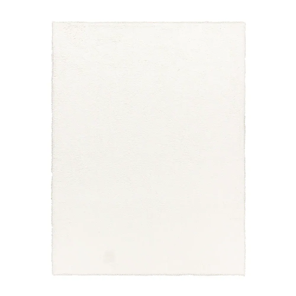 Ronan Sherpa Waffle Fleece Throw - Cream, Cotton