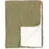 Ronan Sherpa Waffle Fleece Throw - Green, Cotton