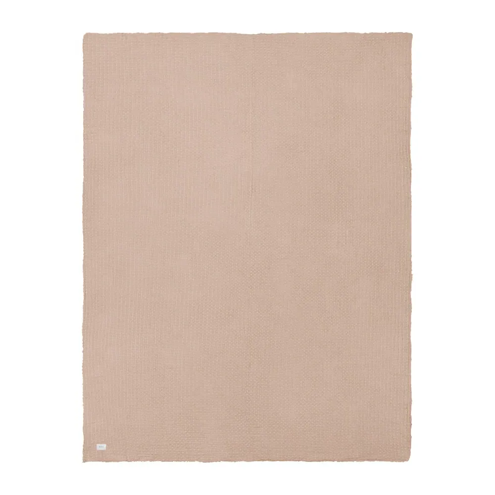 Ronan Sherpa Waffle Fleece Throw - Grey, Cotton