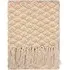 Saku Honey Blossom Fringed Throw - Yellow, Cotton