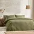 Single Boucle Fleece Duvet Set - Olive