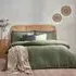 Single Chunky Waffle Duvet Set - Eucalyptus, Cotton