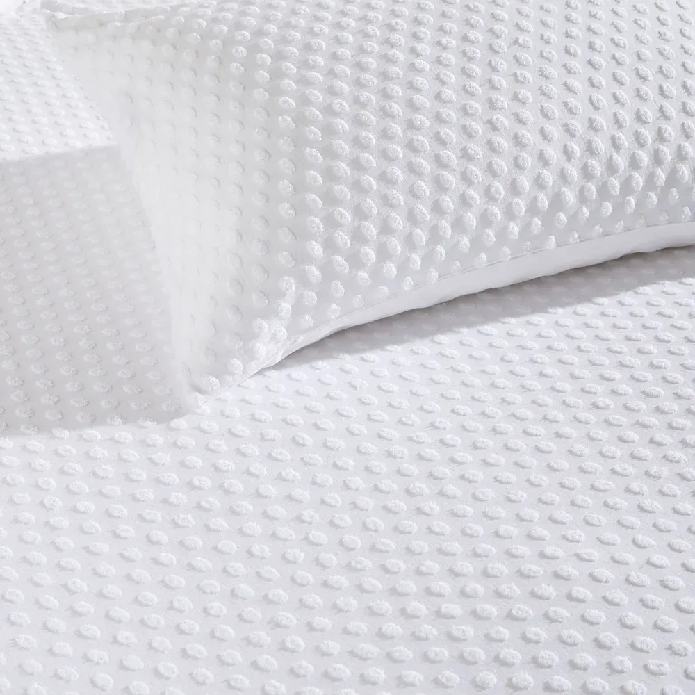 Single Duvet Set - White, Cotton