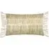 Sono Abstract Fringed Cushion - Olive Green, Cotton