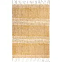 Sono Abstract Throw with Tassels - Cumin, Cotton