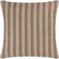 Strata Natural Stripe Woven Cushion - Cream, Jute