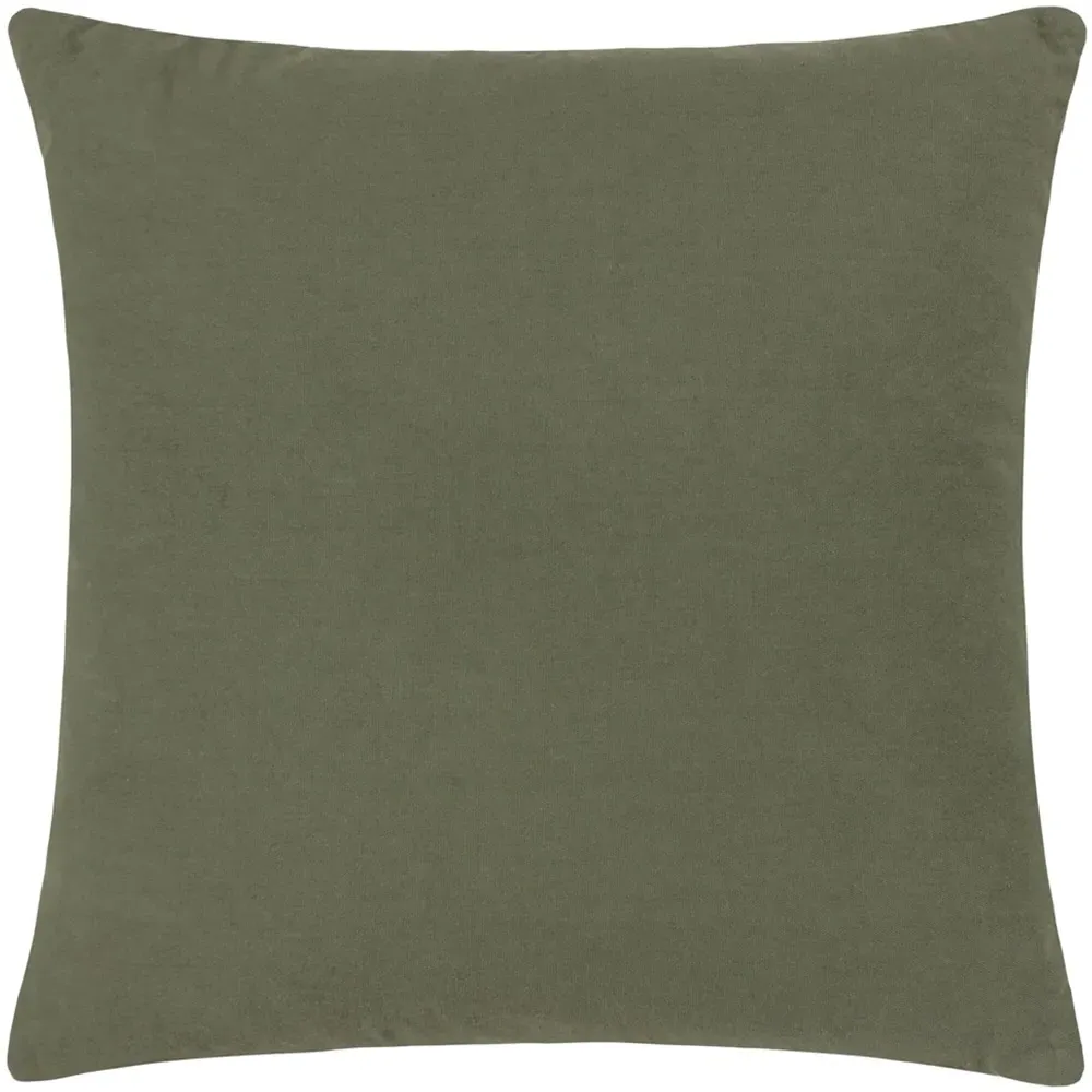 Taya Square Tufted Cushion - Sage, Cotton