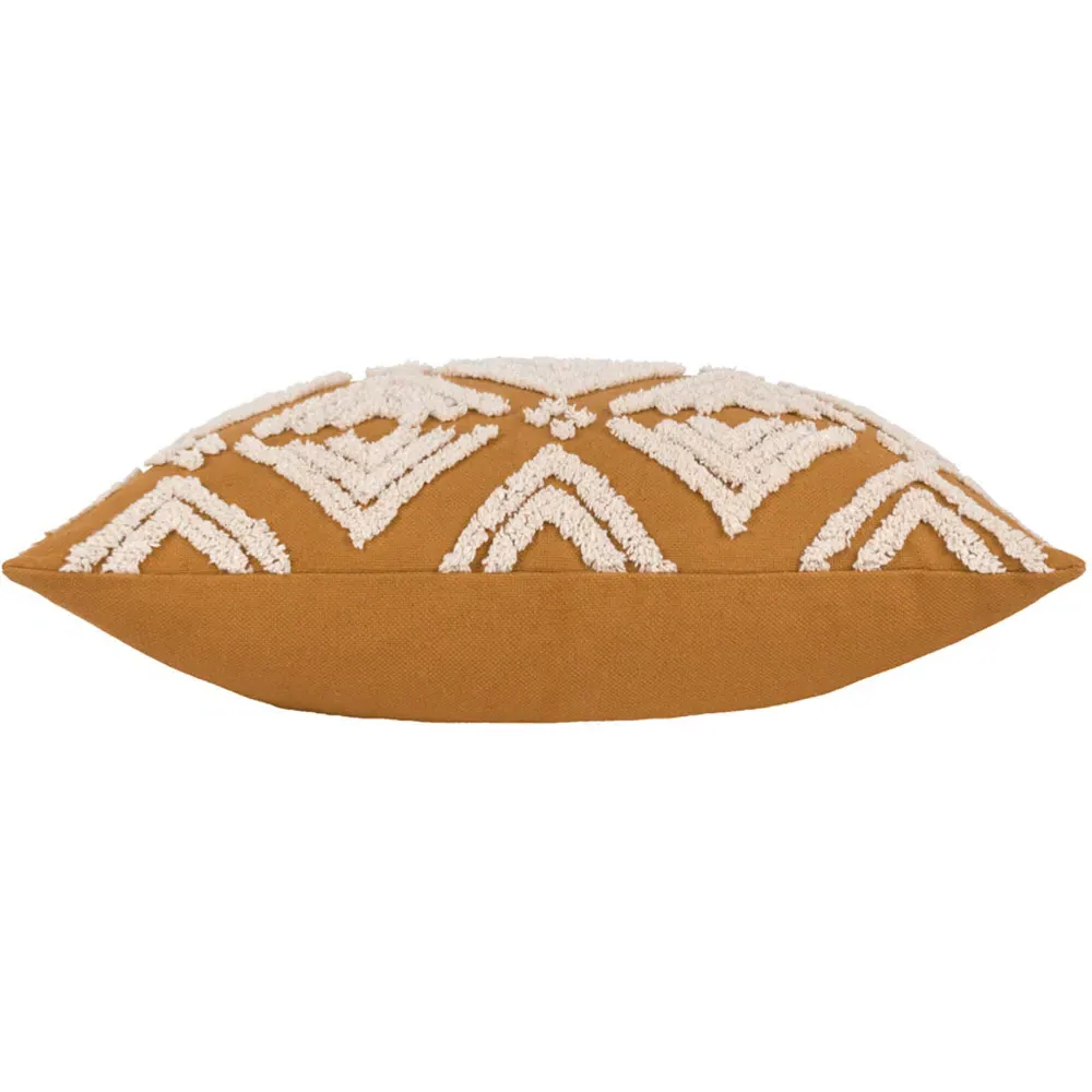 Taya Tufted Cushion - Gold, Cotton