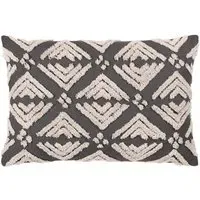 Taya Tufted Cushion - Grey, Cotton