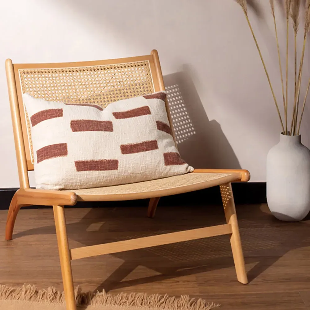 Terra Pecan Slub Cotton Cushion - Multi