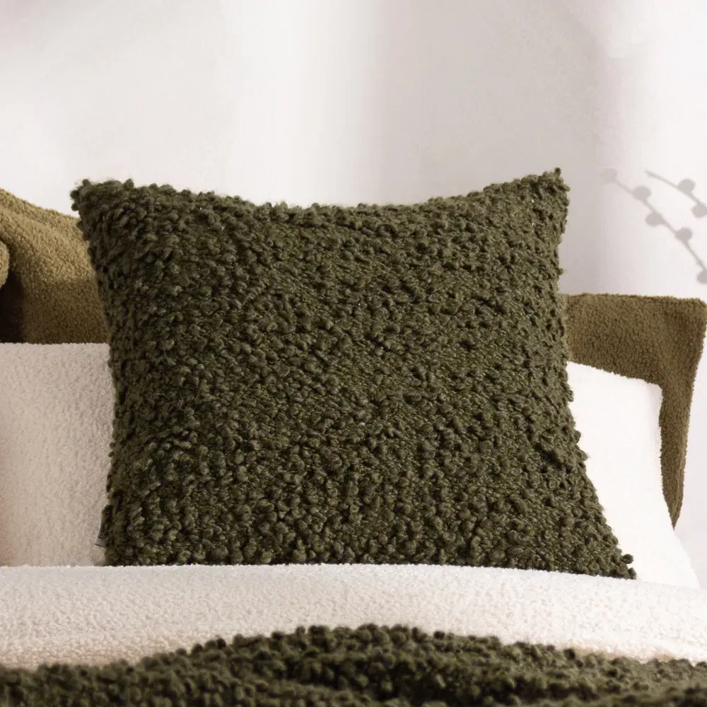 Ulsmere Boucle Cushion - Green