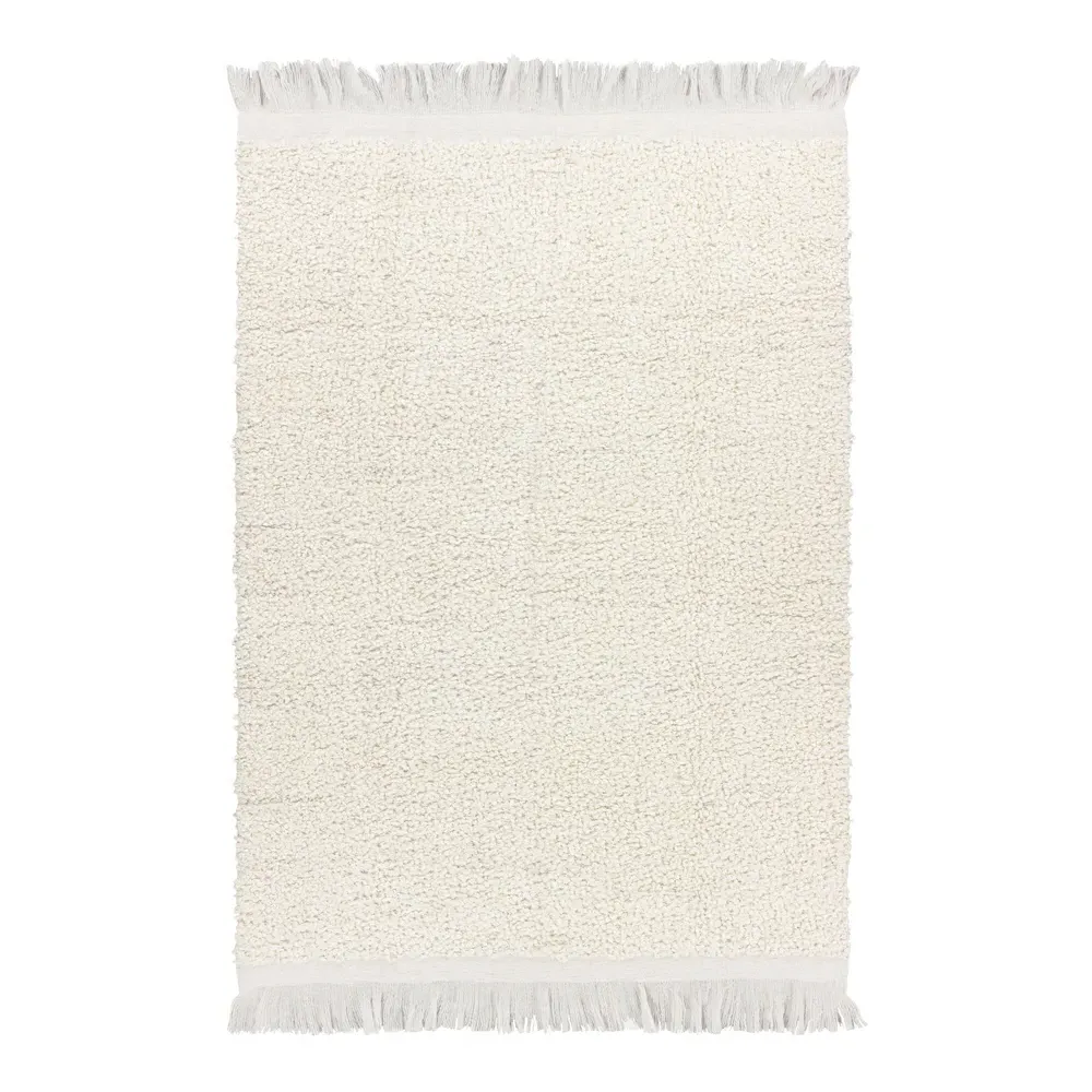 Ulsmere Boucle Fringed Throw - Cream