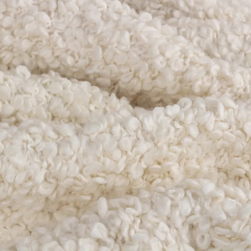 Ulsmere Boucle Fringed Throw - Cream