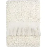 Ulsmere Boucle Fringed Throw - Cream