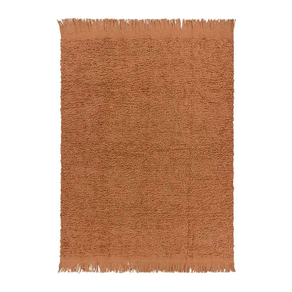 Ulsmere Boucle Fringed Throw - Red