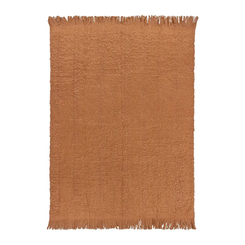 Ulsmere Boucle Fringed Throw - Red