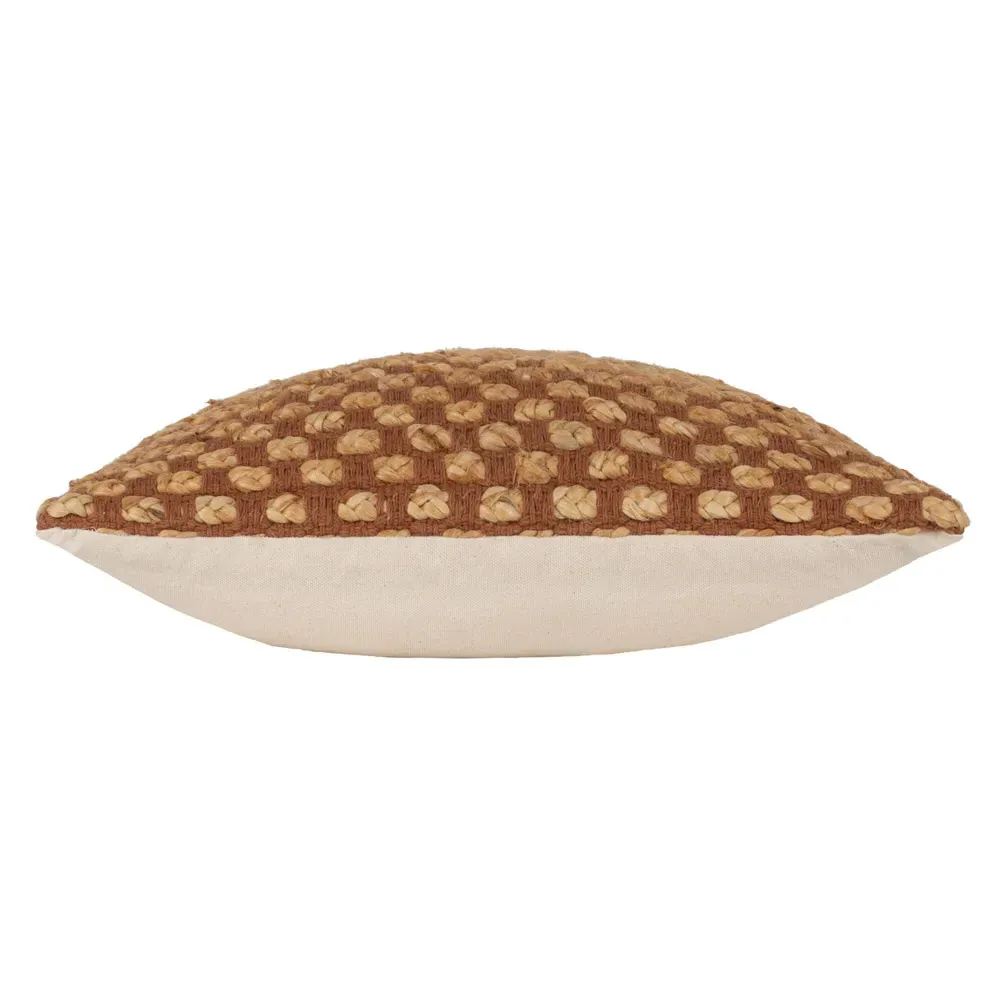 Wikka Pecan Woven Cushion - Multi, Jute