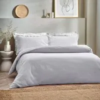 Yard Double Waffle Duvet Set - Silver