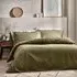 Yard Single Waffle Duvet Set - Olive