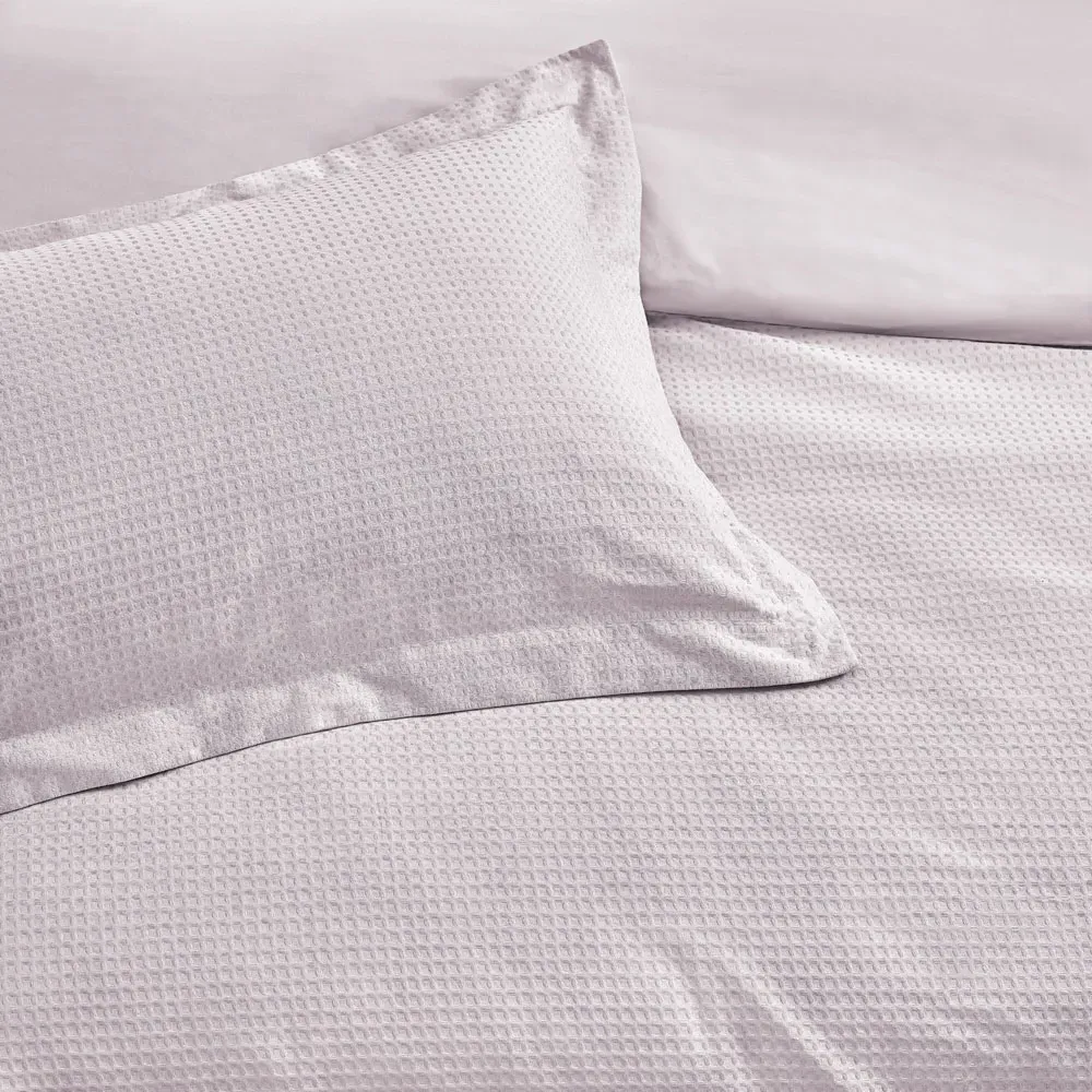 Yard Single Waffle Duvet Set - Pink