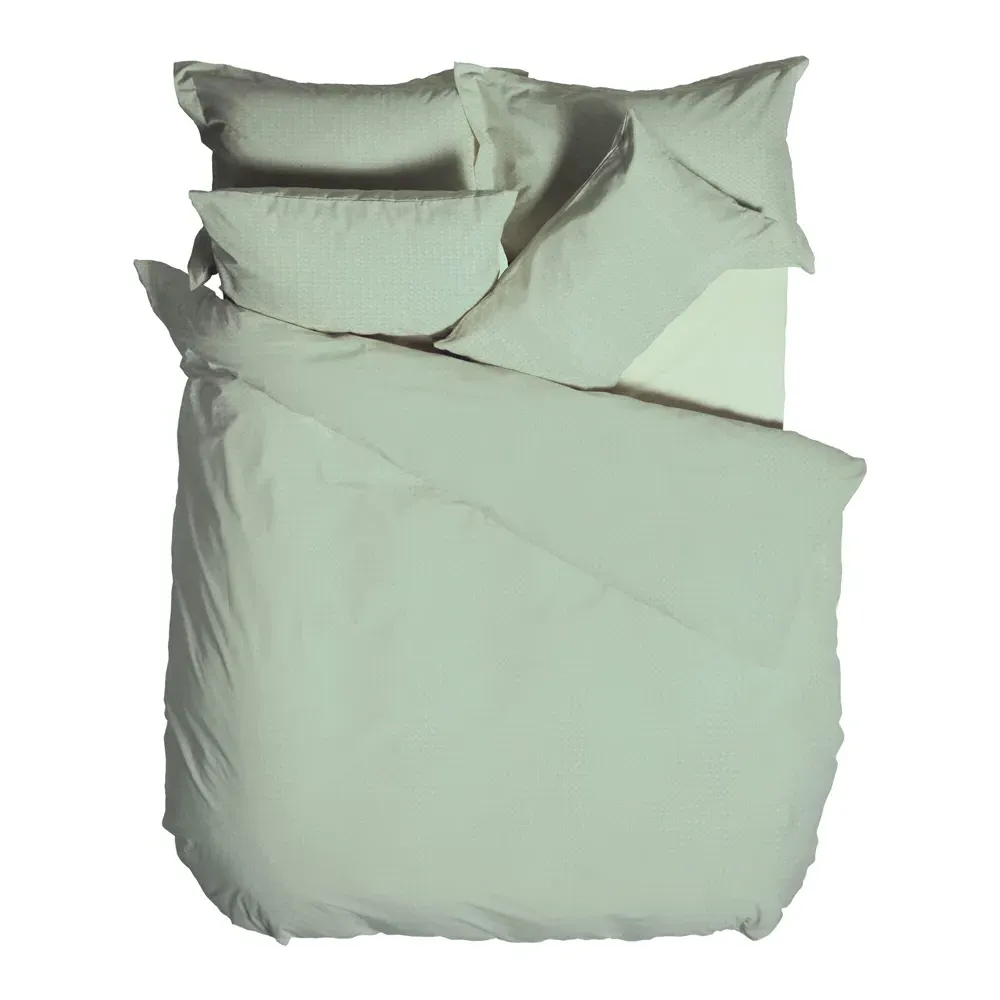Yard Single Waffle Duvet Set - Seafoam