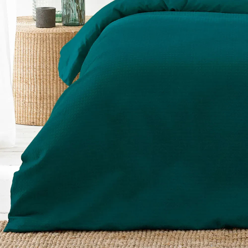 Yard Super King Waffle Duvet Set - Blue