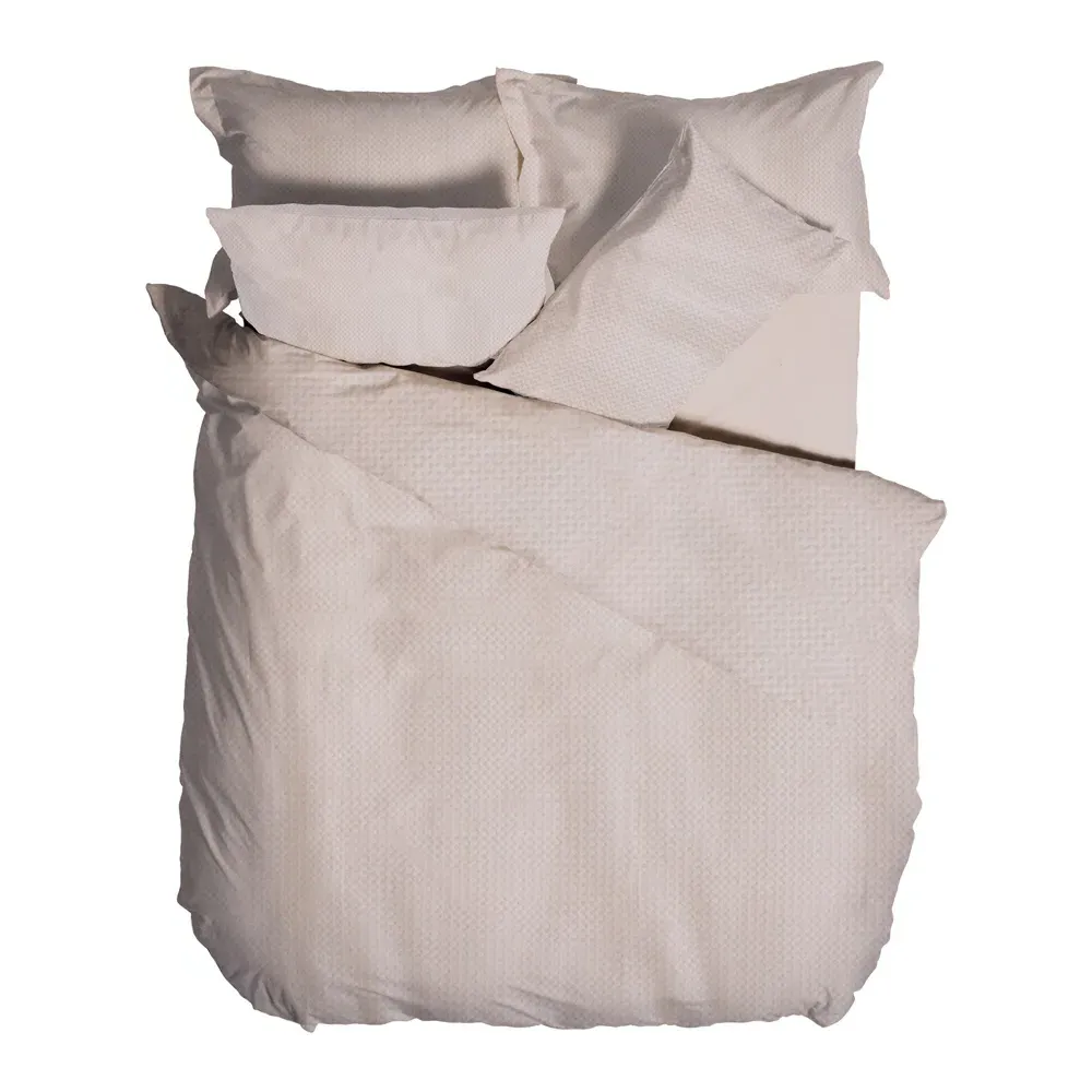 Yard Super King Waffle Duvet Set - Blush