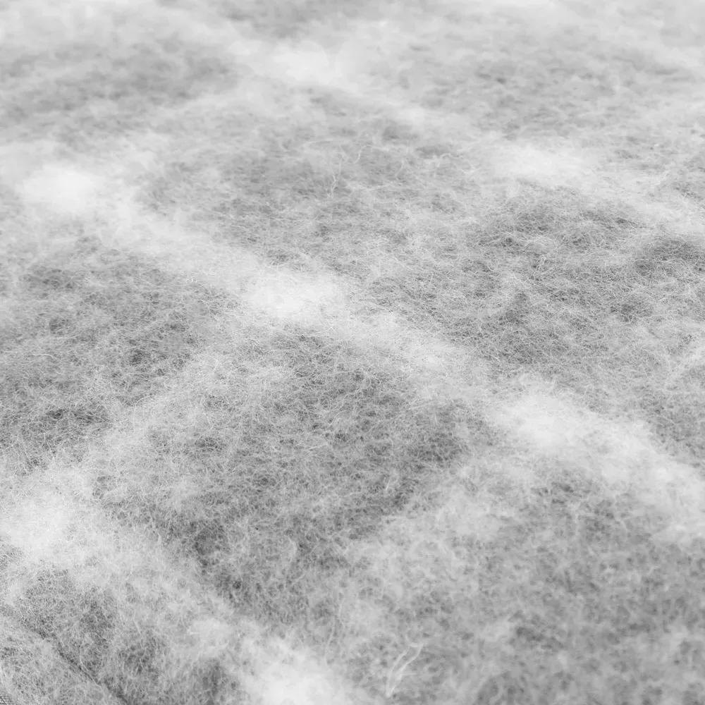 Yarrow Check Cushion - Flint Grey, Faux Mohair