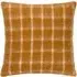 Yarrow Check Cushion - Ginger, Faux Mohair