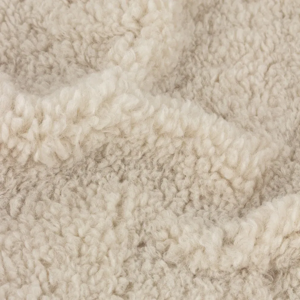 Olann Shearling Fleece Throw - Cream