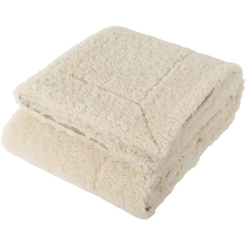 Olann Shearling Fleece Throw - Cream image