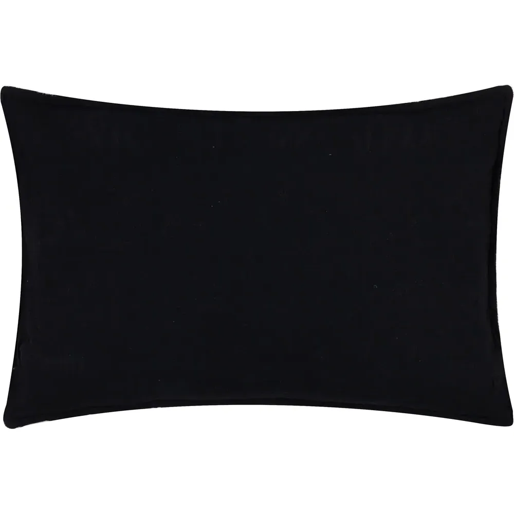 Ramas Jacquard Cushion - Black, Cotton