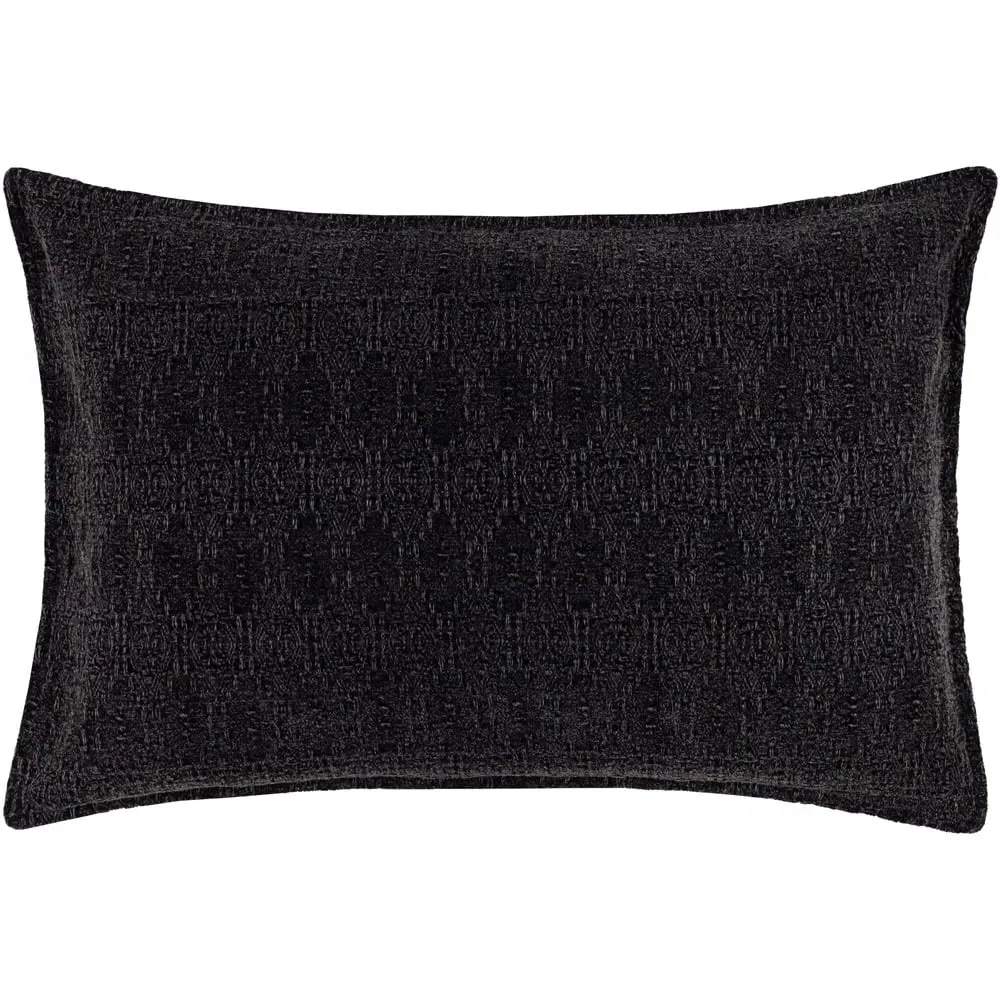Ramas Jacquard Cushion - Black, Cotton image