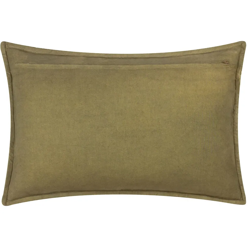 Ramas Jacquard Cushion - Green, Cotton