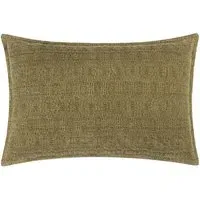 Ramas Jacquard Cushion - Green, Cotton