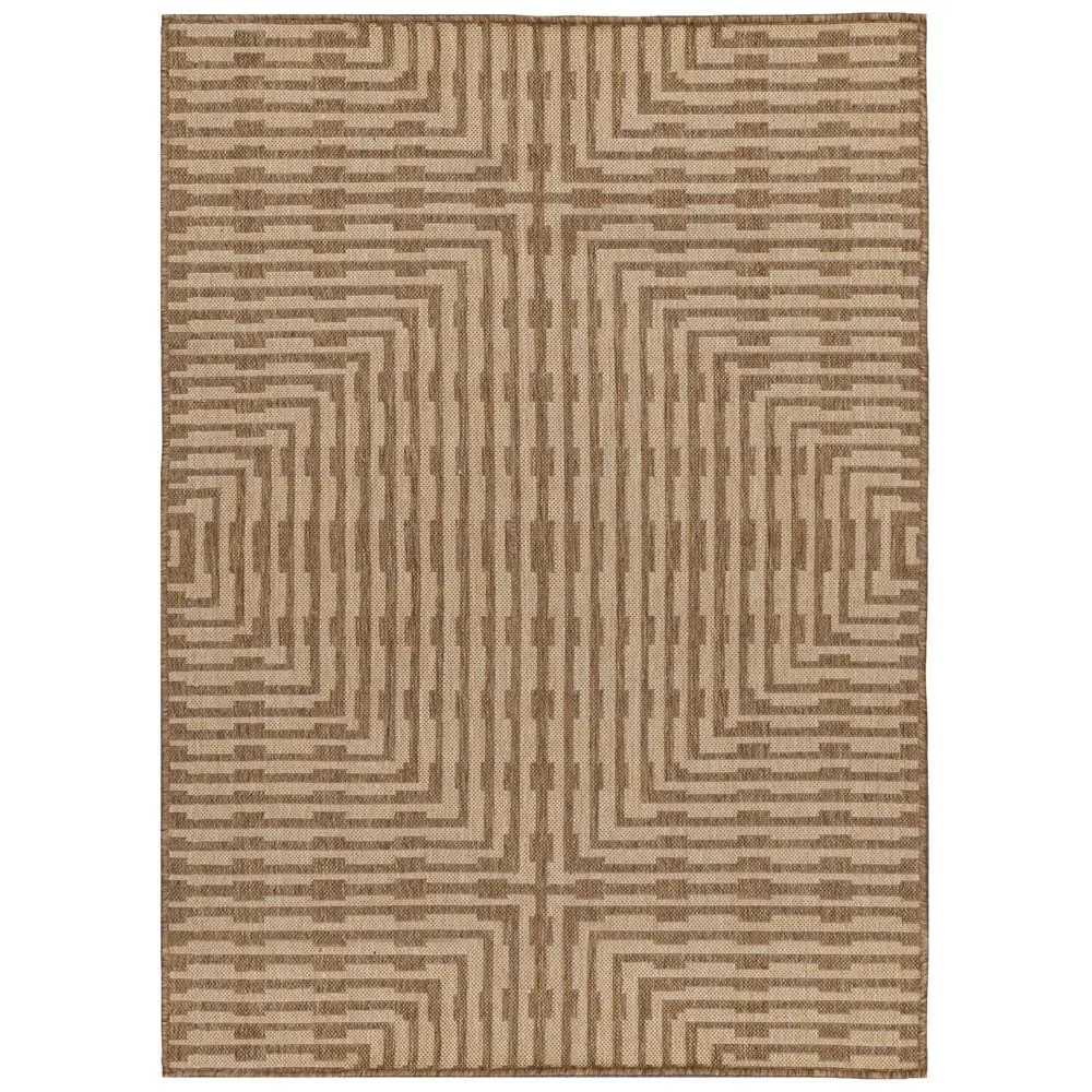 Sandown Square Jute Effect Indoor Outdoor Rug - Cream image