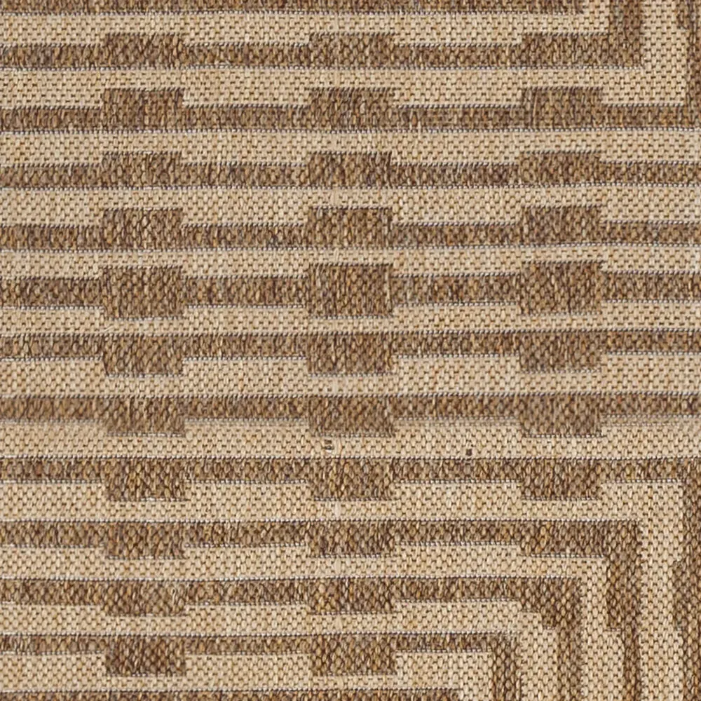 Sandown Square Jute Effect Indoor Outdoor Rug - Cream