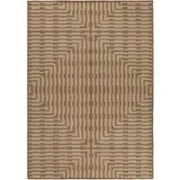 Sandown Square Jute Effect Indoor Outdoor Rug - Cream
