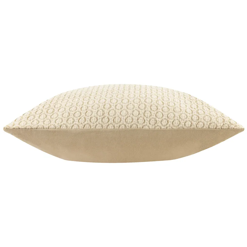 Tryfan Textured Cushion - Cream, Cotton