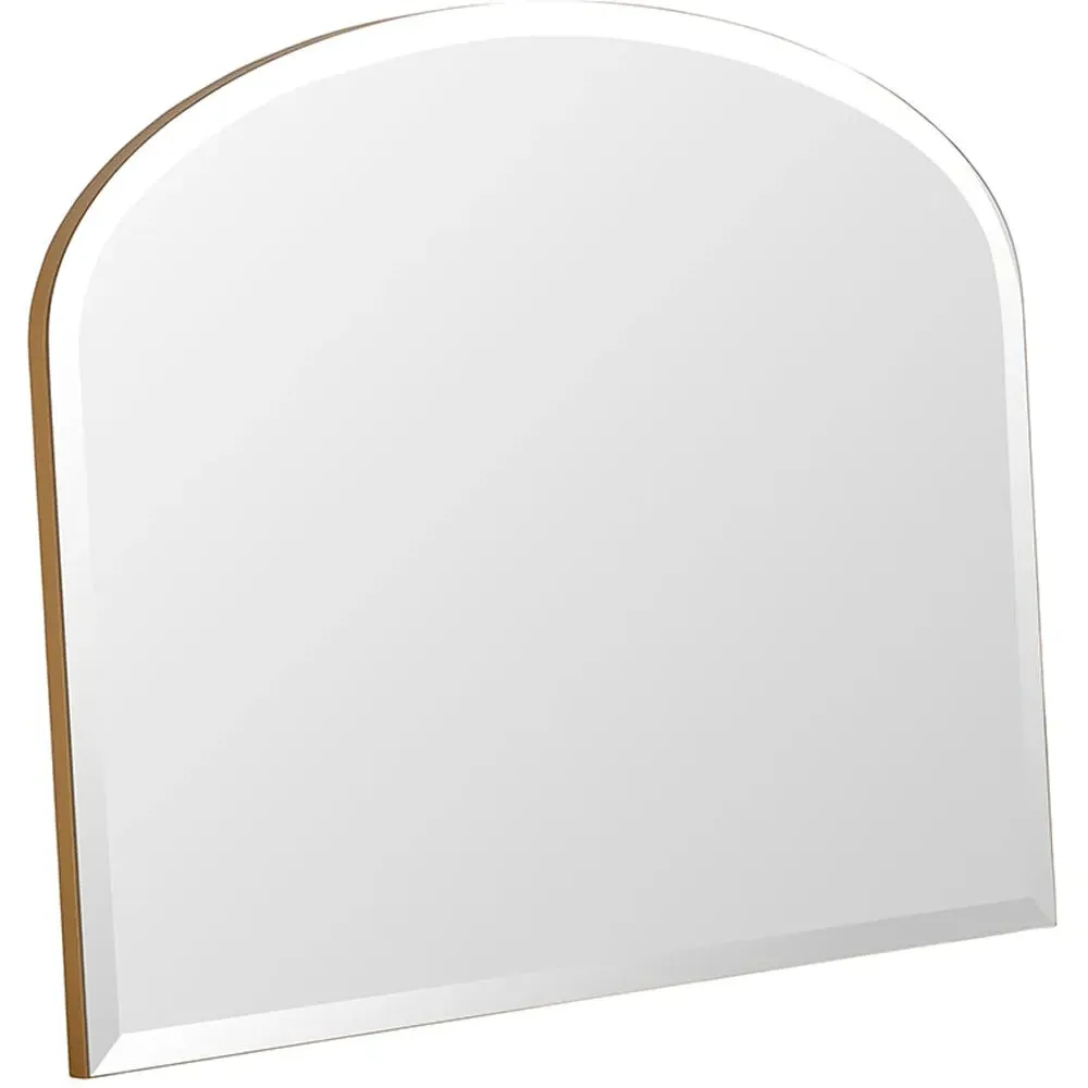 Arch Bevelled Overmantle Mirror - Gold