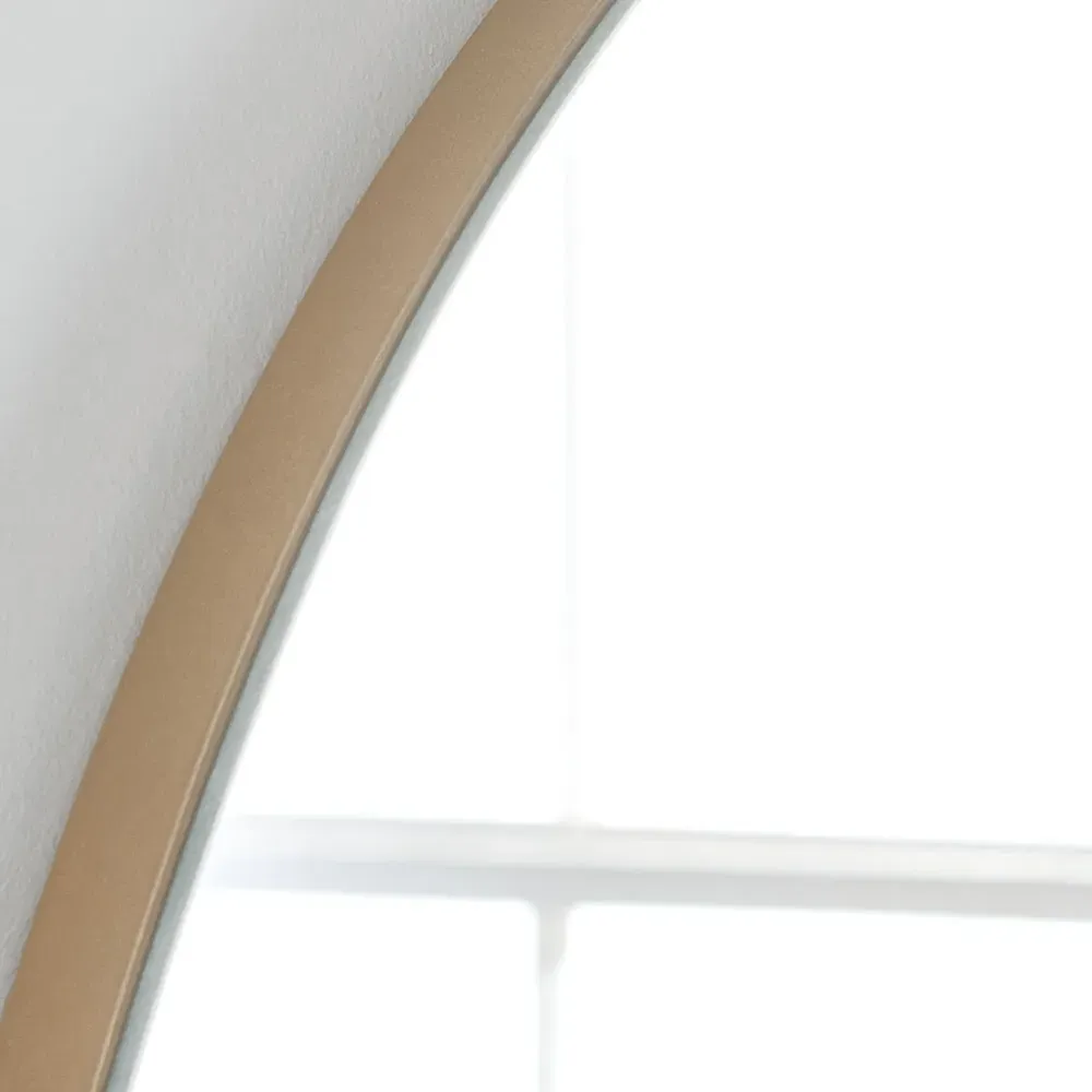 Arched Full Length Wall Mirror - Gold