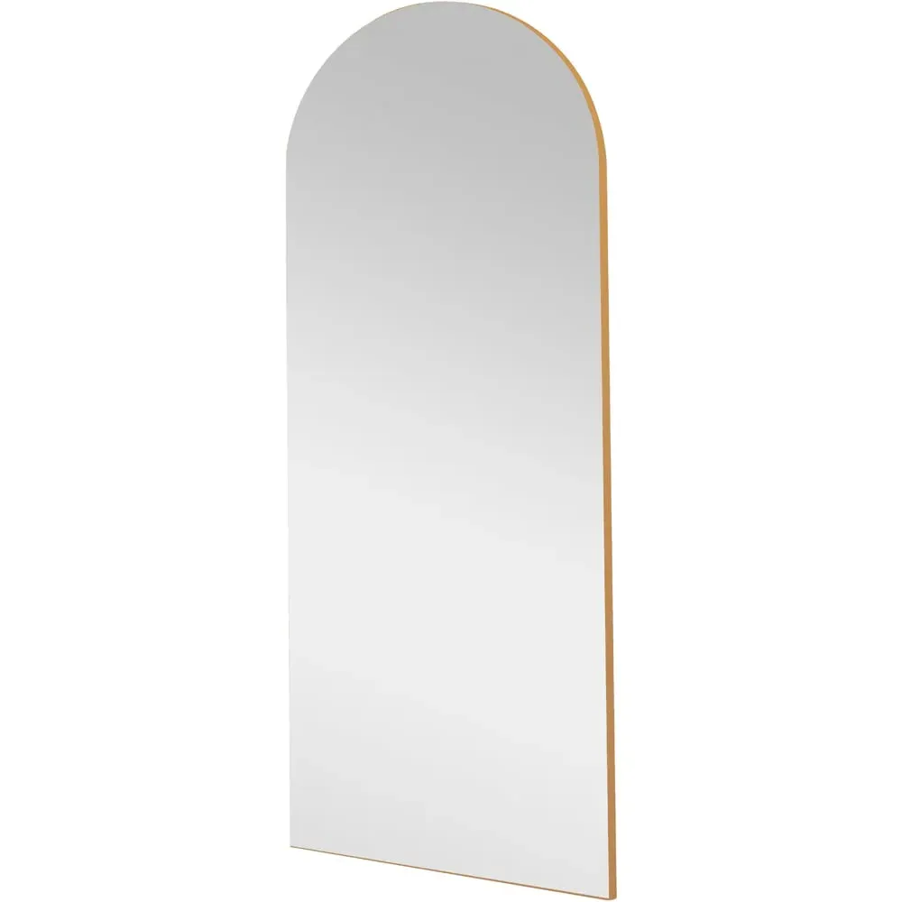 Arched Full Length Wall Mirror - Gold