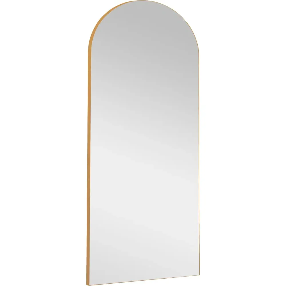 Arched Full Length Wall Mirror - Gold