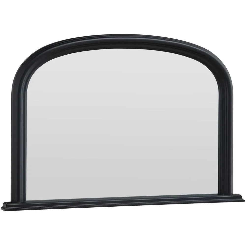 Arched Overmantle Mirror - Black image