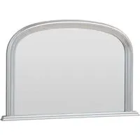 Arched Overmantle Mirror - Silver