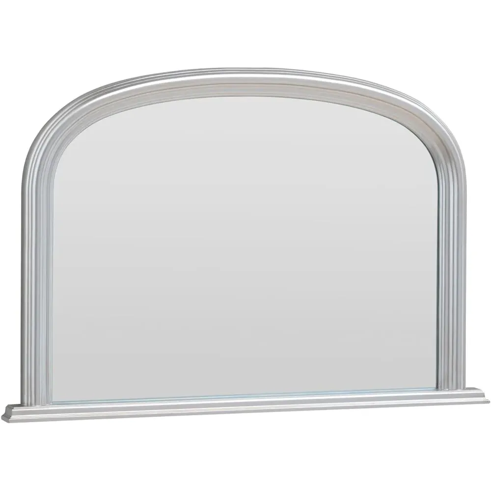 Arched Overmantle Mirror - Silver image